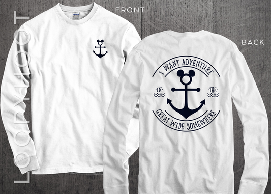 Great Wide Somewhere Shirt | Mouse Anchor | Disney Cruise Family Vacation